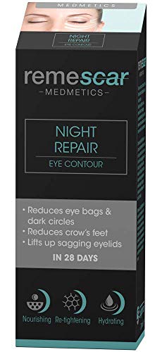 Remescar - Reparación Nocturna - Contorno De Ojos - Reduzca Las Bolsas Para Los Ojos Y Las Ojeras - Reduzca La Apariencia De Las Patas De Gallo - Crema De Noche Para Los Párpados Caídos