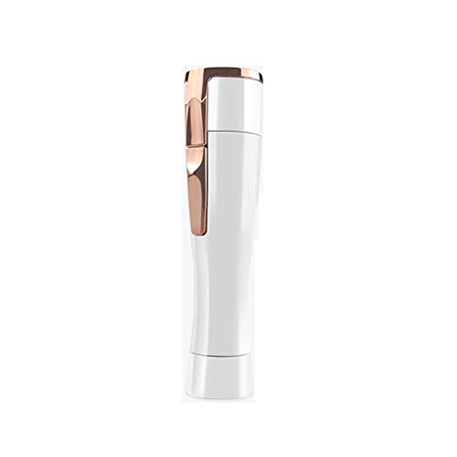 Removedor del pelo facial de las mujeres sin dolor facial pelo Trimmer recargable USB Aplicar a Bikini/cejas/pelusa del melocotón/del pelo facial/Lip/Chin (Color : White)