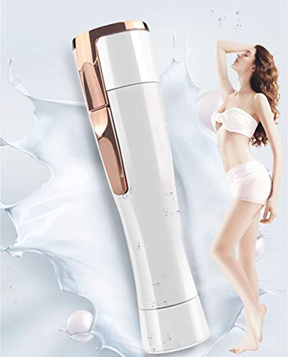 Removedor del pelo facial de las mujeres sin dolor facial pelo Trimmer recargable USB Aplicar a Bikini/cejas/pelusa del melocotón/del pelo facial/Lip/Chin (Color : White)