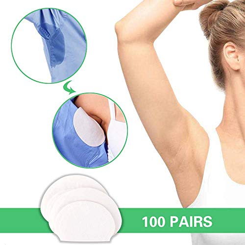 RENZHEN 200 unids 100 Pares Verano Armpit Sudor Almohadillas Parche Antitranspirante Antiperspira Desodorantes Pegatinas Absorbentes Desechables