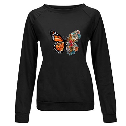 ReooLy Manga Larga, Jersey de Punto de Gran tamaño para Mujer con Hombros Descubiertos y suéter Suelto(A-Negro，M)