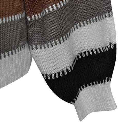 ReooLy Pull-Over, Sudadera Top para Mujer Talla Grande con Estampado de teñido Anudado y gradiente de Manga Larga(Negro，S)