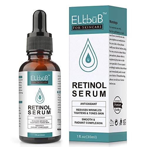 Retinol Serum – 2,5% retinol contenido Sistema con Vitamin C & Vegan ácido hialurónico – Reparación Piel, Cicatriz, Mancha Oscura, Línea Fina y Arrugas para Cara y Piel