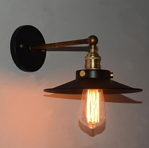 Retro Apliques de Pared Lámpara, Vintage Lámpara de Pared, Industrial Apliques Diseño de Metal Ajustable E27 Socket Retro Casa Decor Iluminación