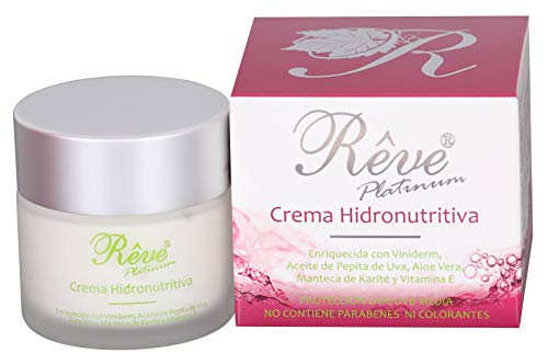 REVE Platinum Crema Hidronutritiva - SPA - Vinoterapia - Multigeneracional - Antioxidante - Hombre y Mujer, Día y Noche - Cosmética natural sin parabenes - 55 ml