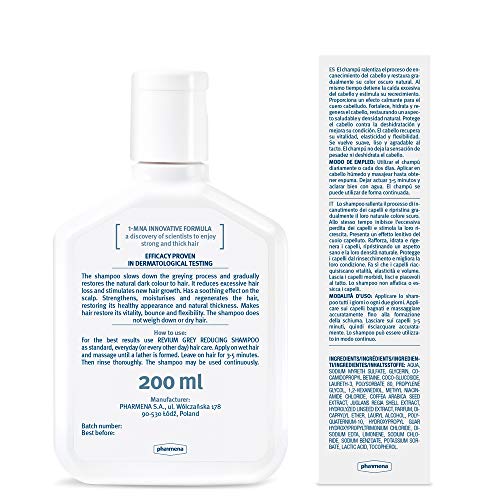 REVIUM INTENSIVE GRAY-REDUCING SHAMPOO WITH 1-MNA MOLECULE, FOR WEAK EXCESSIVELY FALLING OUT HAIR 200 ml