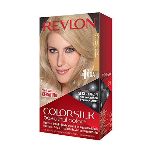 Revlon Colorsilk - Tinte, color 80-rubio medio cenizo, 200 gr