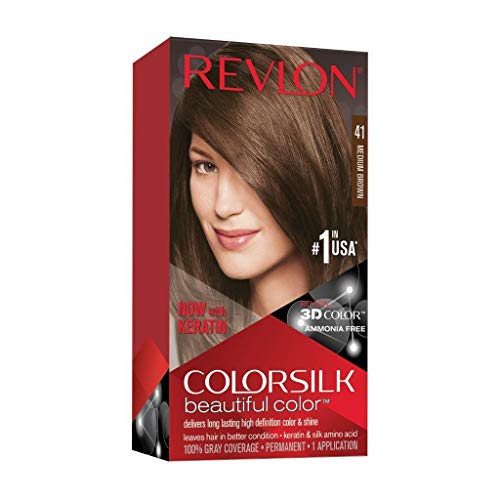 Revlon ColorSilk Tinte de Cabello Permanente Tono #41 Castaño Medio