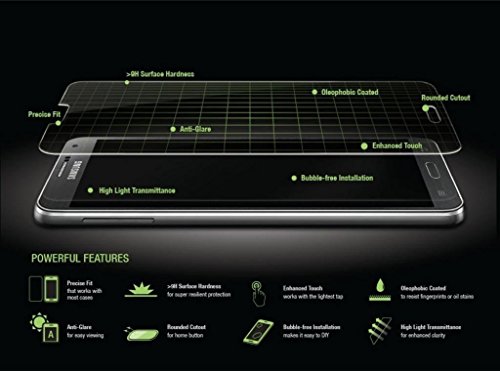 REY Protector de Pantalla para Samsung Galaxy S4 Cristal Vidrio Templado Premium