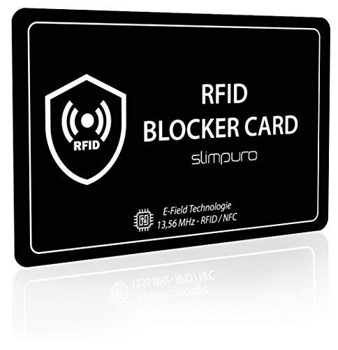 RFID Blocker - Tarjeta Bloqueo RFID para Tarjetas de Crédito y Débito – Una Sola Tarjeta Protege tu Cartera, Pasaporte – Di Adiós a Las Fundas – Tarjeta Protección RFID