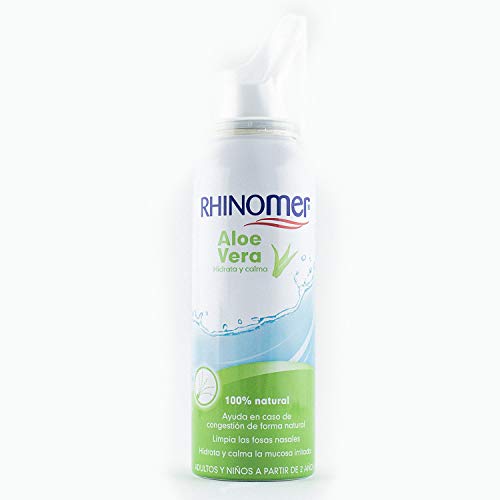 Rhinomer - Spray nasal de agua de mar con Aloe Vera, spray suave, para adultos y niños a partir de 2 años - 100 ml