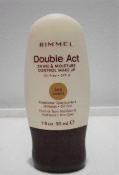 Rimmel Double Act Shine & Moisture Oil Free SPF 8 008 Amber 30 ml