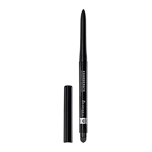 Rimmel London Exaggerate Waterproof Liners - Delineador de Ojos Retráctil Tono 262 Blackest Black, 0.28 g