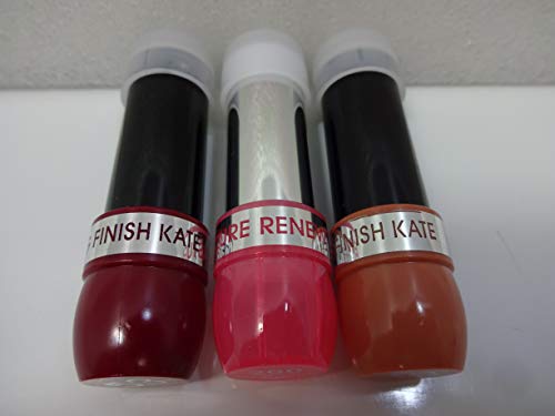 Rimmel London Lipstick x 3 Pack – 1 x Rimmel Moisture Renew Lipstick Shade 200, 2 x Rimmel Durable Finish Kate Lipstick Shade 38 & 53