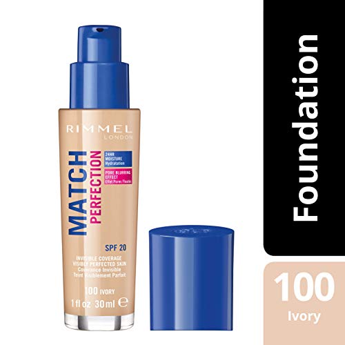 Rimmel London Match Perfection Foundation Base de Maquillaje Tono 100 Ivory - 123 gr
