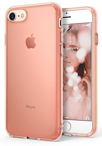 Ringke Funda iPhone 7 / iPhone 8, [Air] Sin Peso como el Aire, del Caso Ligero Delgado Suave Transparente Arañazos TPU Flexible Protectora para Apple iPhone 7 - Rose Gold Crystal