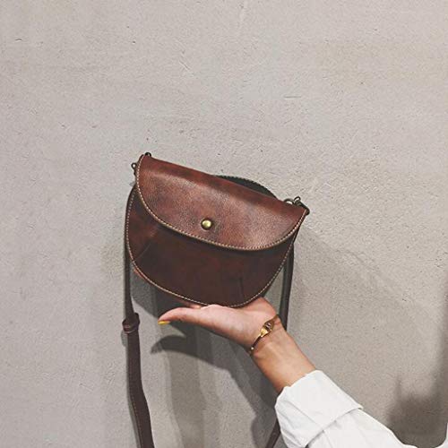 Riñoneras Mujer Running Deportivas Moda Hombre Baratas Bolso Juveniles Al Aire Libre También Montando Bolsa De Pecho Viajes Zoelove Cinturón de cuero Bolsa de teléfono Estuche Fanny Pack,marrón