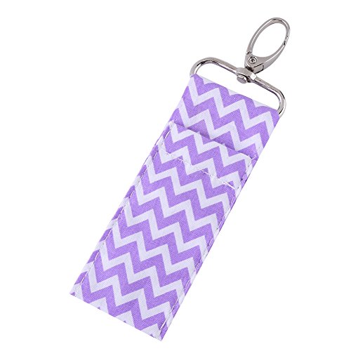 Riuty Sostenedor del lápiz Labial del patrón de Onda, Llavero del Bolso de la Bolsa de Chapstick el 14.5 * 4cm Conveniente para el Regalo de Las Muchachas de Las Madres (Paquete de 6)(5#)