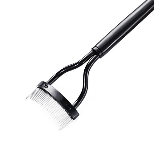 Rizador de peine de pestañas Maquillaje Aplicador de rimel Herramienta de cepillo de cejas para aseo (negro)