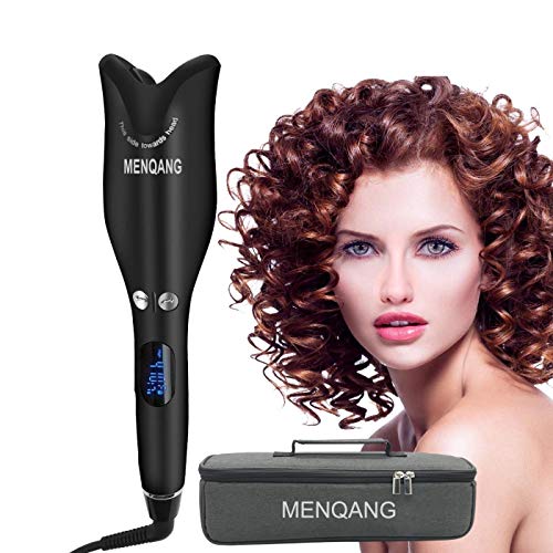 Rizador de Pelo Profesional, Plancha Rizadora de Pelo Automatico Vapor con Pantalla Digital LED Recubrimiento Cerámico para Cabello Largo y Corto.