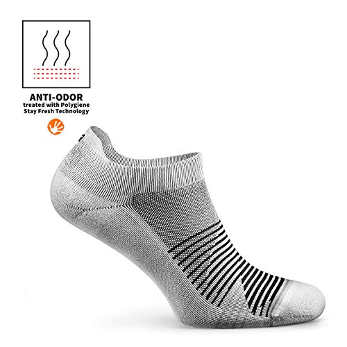 ROCKAY 20four7 Calcetines Atléticos para Hombres y Mujeres, Alcochonado de Performance, Corte al tobillo, 100% Reciclados, para Actividades Deportivas, Anti-Olor (1 Par)