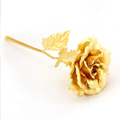 Románticos regalos 12 piezas Jabón rosa y hoja de oro de 24 k Flores de pétalos de rosa con caja de regalo (Rosa)