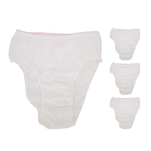 Ropa interior desechable, 4 piezas de ropa interior de algodón desechable, bragas para embarazadas, confinamiento posparto, viajes para post-cesárea, bragas de maternidad