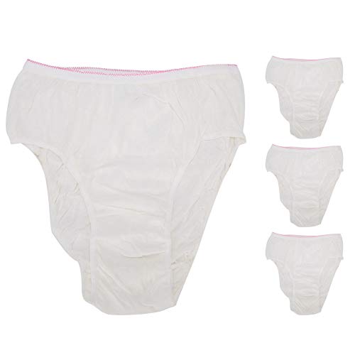 Ropa interior desechable, 4 piezas de ropa interior de algodón desechable, bragas para embarazadas, confinamiento posparto, viajes para post-cesárea, bragas de maternidad