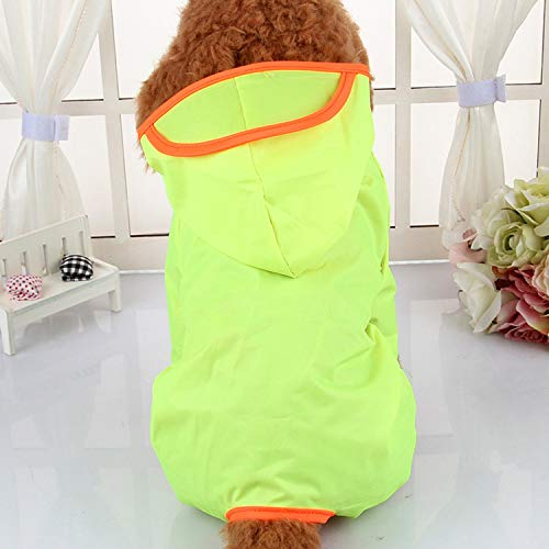 Ropa para Mascotas Perro Impermeable Gato para Perros con Capucha Productos del Perro de Perrito del Impermeable Chaqueta Impermeable, Rojo, M