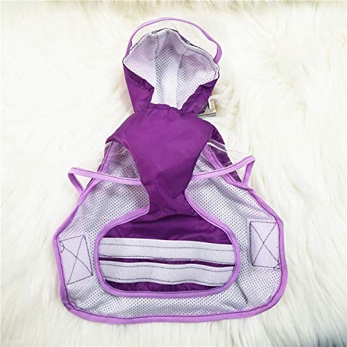 Ropa para Perros Impermeable del Impermeable de Doble Capa para los Trajes caniche Husky Oso Sombrero, Verde Claro, L