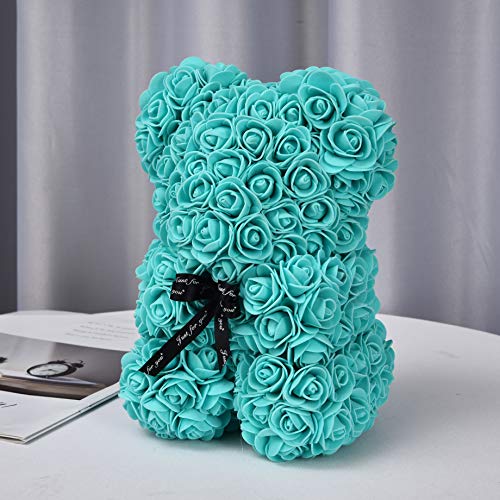 Rosa oso, regalo para mamá, mujer, para adolescentes, regalos para madres, regalos hechos a mano, osito de rosa, oso de peluche, rosa, día de San Valentín, cumpleaños - oso de rosas con caja (tiffany)