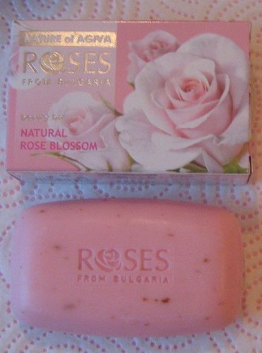 Roses from Bulgaria - Jabón de belleza con flor de rosa natural 75g - 2pcs