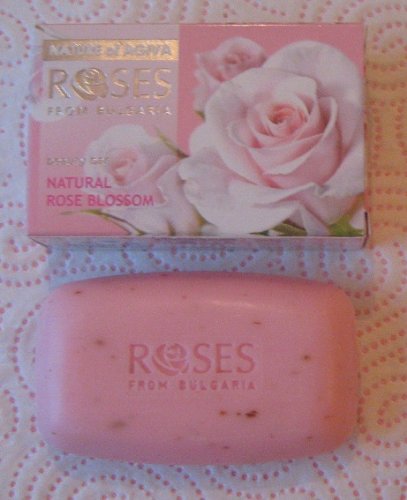 Roses from Bulgaria - Jabón de belleza con flor de rosa natural 75g - 2pcs