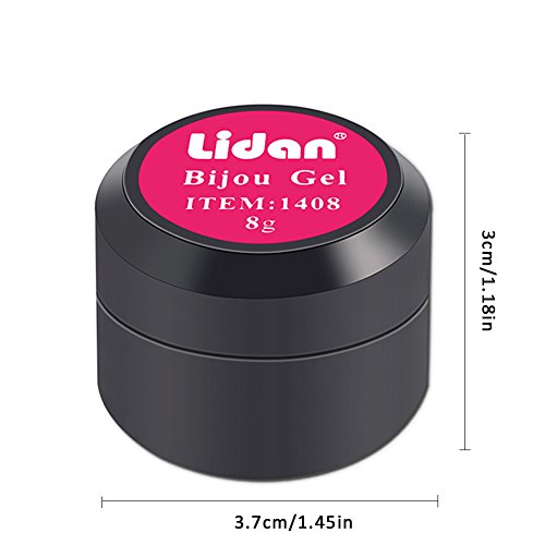 Ruier-hui, Pegamento de Uñas Pegamento para Pedrería en Uñas 8G Nail Glue Pegamento de Gel UV para Uñas Gel Adhesivo para Decoración de Uñas