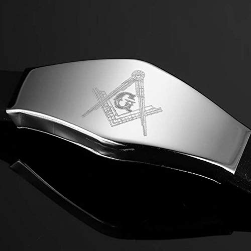 Ruikey 1 Piezas Pulsera de Encanto Silicona de Acero Inoxidable Pulsera para Hombres