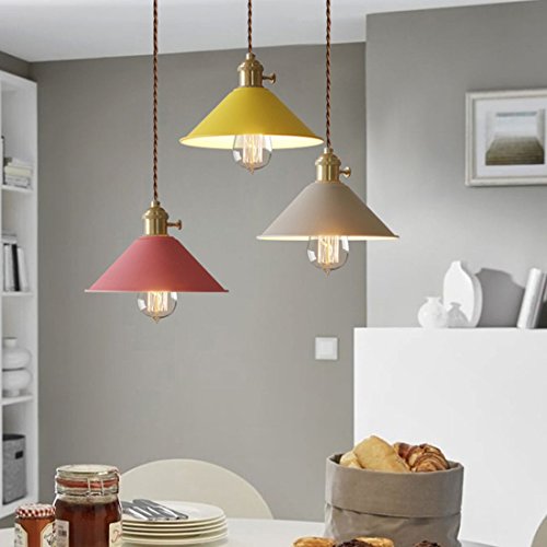 RUNNUP Lámpara de iluminación de techo vintage Lámpara de techo colgante Metal blanco para la sala de estar del loft de la casa Bar Restaurantes Cafetería Decoración del club