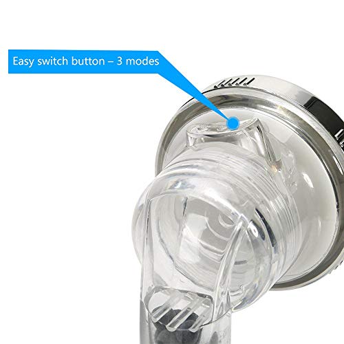 RUNYUE Alcachofa de Ducha de Alta Presión, Conexión Universal de Tamaño de Alcachofa de Ducha, Masaje SPA de Alta Presión que Ahorra Agua, 3 Modos de Ducha Suaviza El Agua Dura (alcachofa ducha)