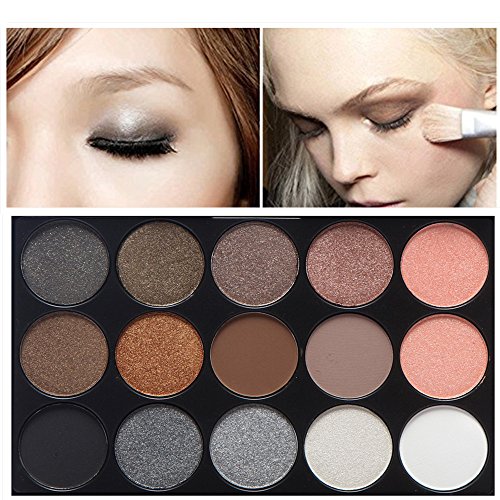 Ruwhere 15 Colores Sombra De Ojos Paleta de Maquillaje Cosmética - Perfecto para Sso Profesional y Diario