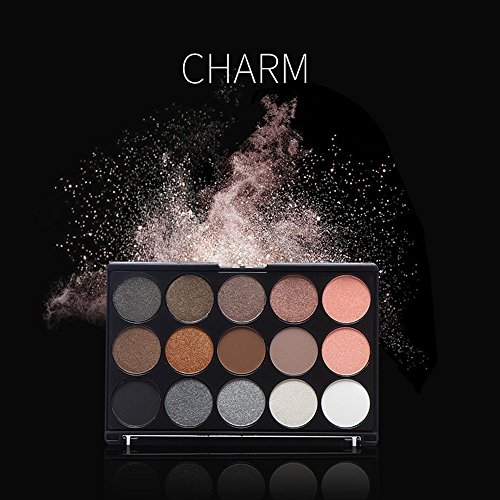 Ruwhere 15 Colores Sombra De Ojos Paleta de Maquillaje Cosmética - Perfecto para Sso Profesional y Diario