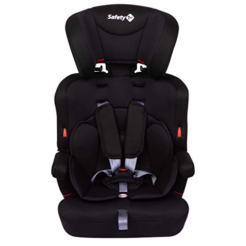 Safety 1st Ever Safe Plus Silla Coche grupo 1 2 3, crece con el niño 9 meses - 12 años (9-36 kg), con cojín reductor extraíble, color Negro