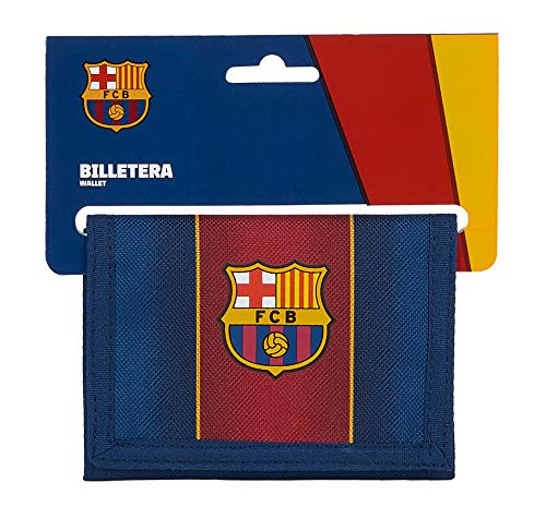 Safta Cabecera de F.C. Barcelona, Accesorio de viaje- Billetera Unisex ni, Azul Marino/Granate, Mediano