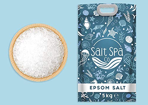 Sal Epsom ULTRA PURA | Sales de baño 5KG | Salt Spa Co | Alivia los músculos cansados ​​y doloridos | Desintoxica, cura y promueve un sueño profundo y reparador