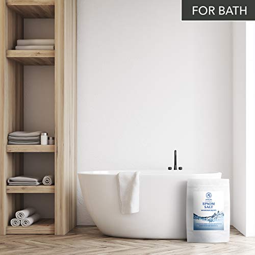 Sales de Baño 3kg - Sal de Epsom 3000g - 100% Pura & Natural - Fuente Concentrada de Magnesio - Relajación & Recuperación Muscular - Desintoxicación - Cuidado del Cuerpo - Cura - Mejor Buen Sueño