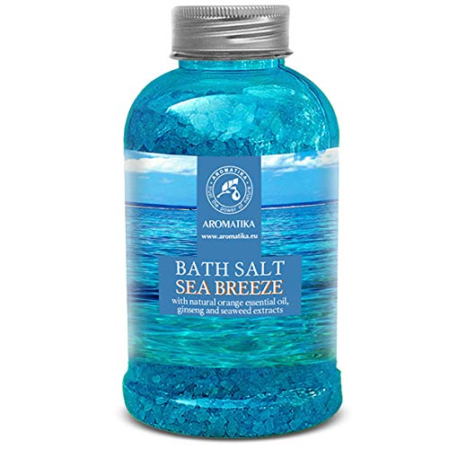 Sales Marinas de Baño 600g - con Aceite Esencial Natural de Naranja - Extractos de Ginseng y Algas