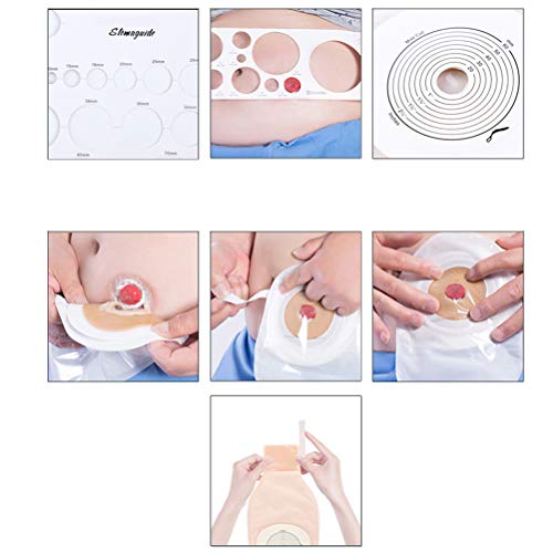 SALIFTY 10pcs Bolsas de Colostomía, Bolsas de drenaje, Bolsas de Ostomía de Corte a Ajuste Desechable Skin Barrier Bolsas de Colostomía Cerradas para Colostomy Ileostomy Stoma Care
