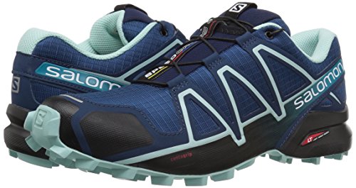 Salomon Speedcross 4 W, Zapatillas de Trail Running para Mujer, Azul (Poseidon/Eggshell Blue/Black), 40 2/3 EU