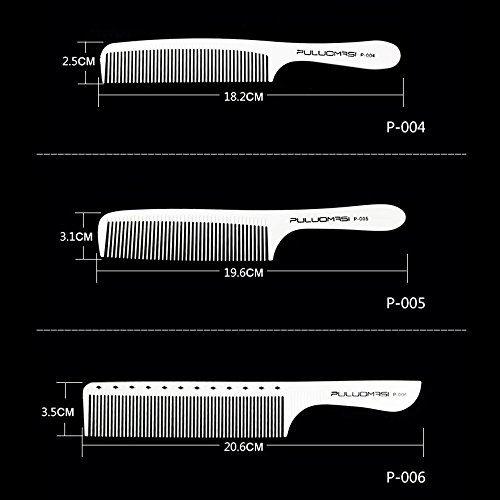 Salón blanco peine de peluquería profesional resistente al calor antiestático conjunto de peine para el cabello de 8 sets Peluquería corte de peinado preferido