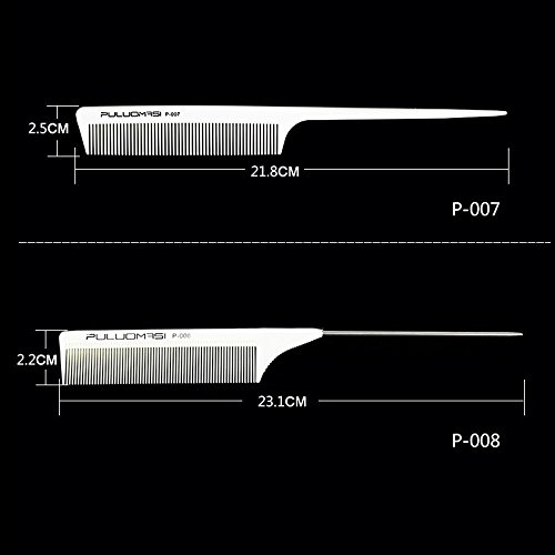 Salón blanco peine de peluquería profesional resistente al calor antiestático conjunto de peine para el cabello de 8 sets Peluquería corte de peinado preferido