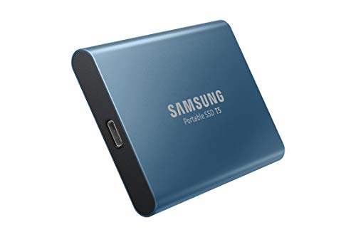 Samsung T5 500GB - Disco Estado Sólido SSD Externo (500 GB, USB), Color Azul (Ocean Blue)