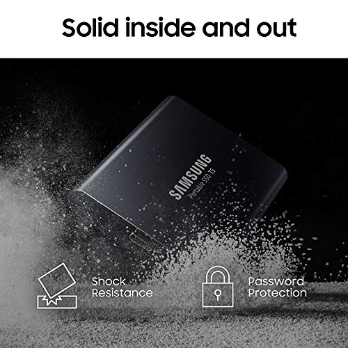 Samsung T5 500GB - Disco Estado Sólido SSD Externo (500 GB, USB), Color Azul (Ocean Blue)